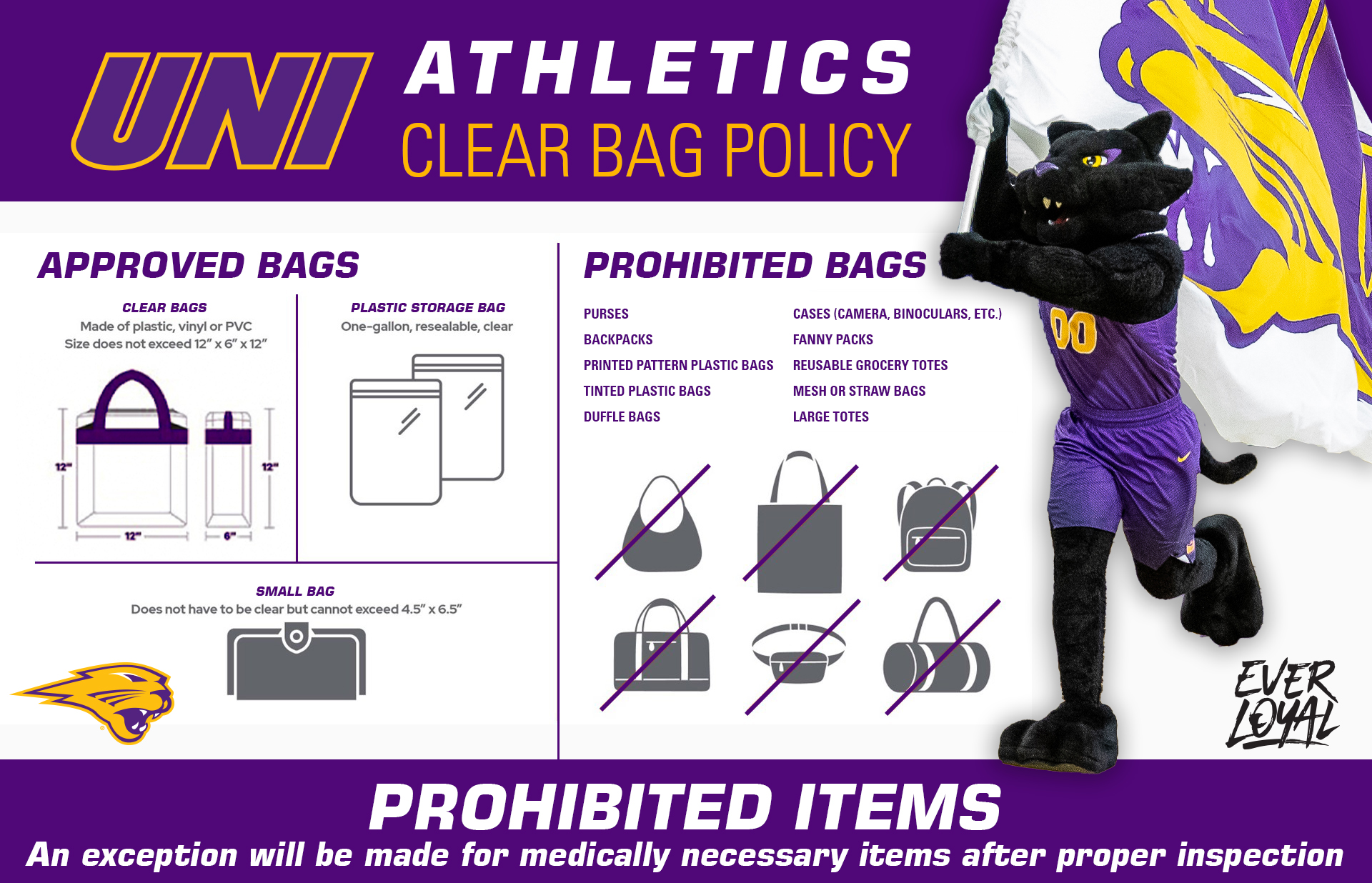 Digital poster of Clear Bag Policy